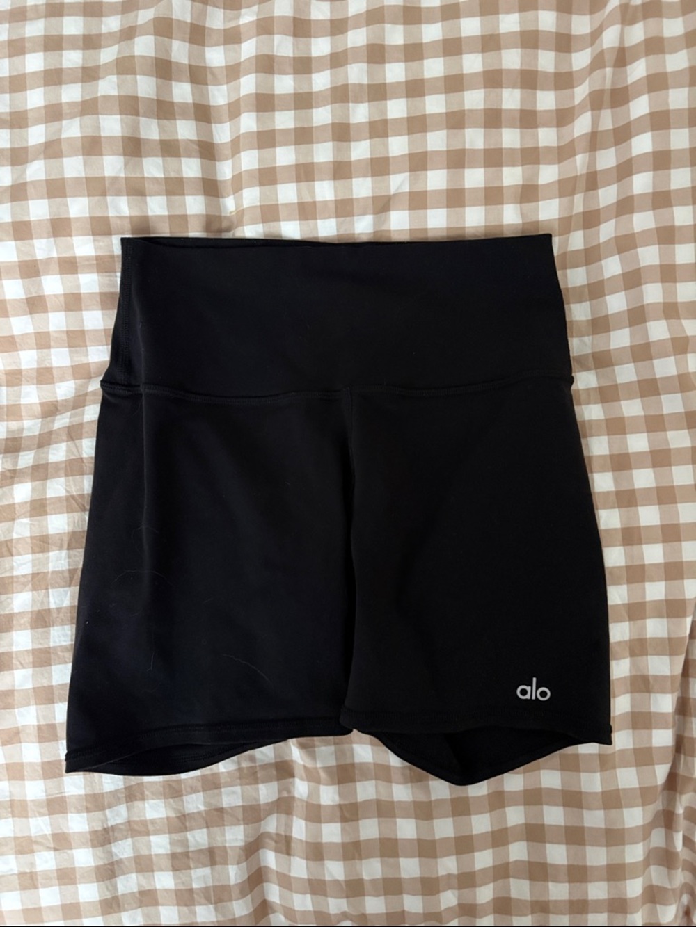 ALO Yoga Black High-Rise Bike Shorts with